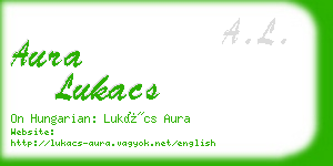 aura lukacs business card